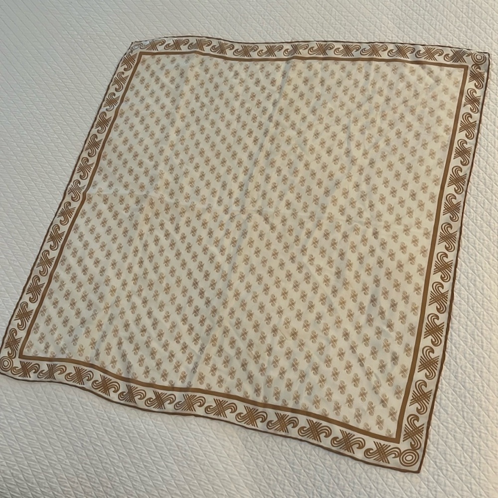 Vintage - Jaegar Monogrammed Silk Scarf